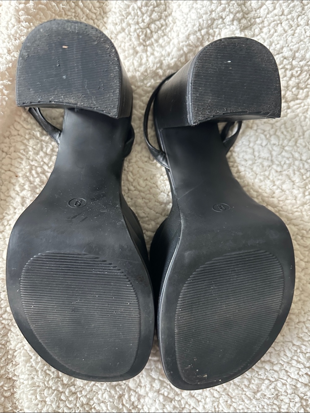 wild fable Black Platform Block Heel Sandals - Picture 3 of 4